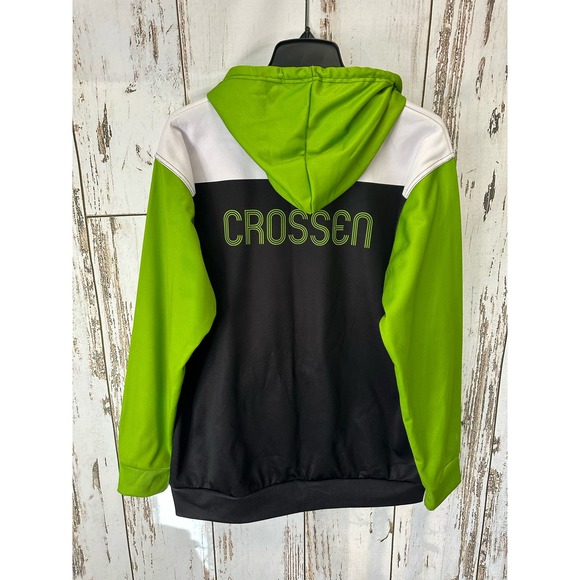 Crossen Men's Hoodie Size XL Green/Yellow/Black - Picture 3 of 4